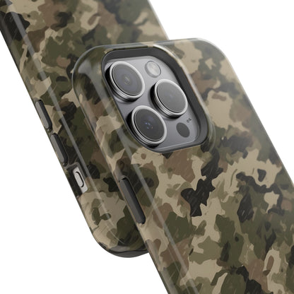Classic Light Brown Camouflage – MagSafe iPhone Case with Rugged Elegance - BOGO Cases