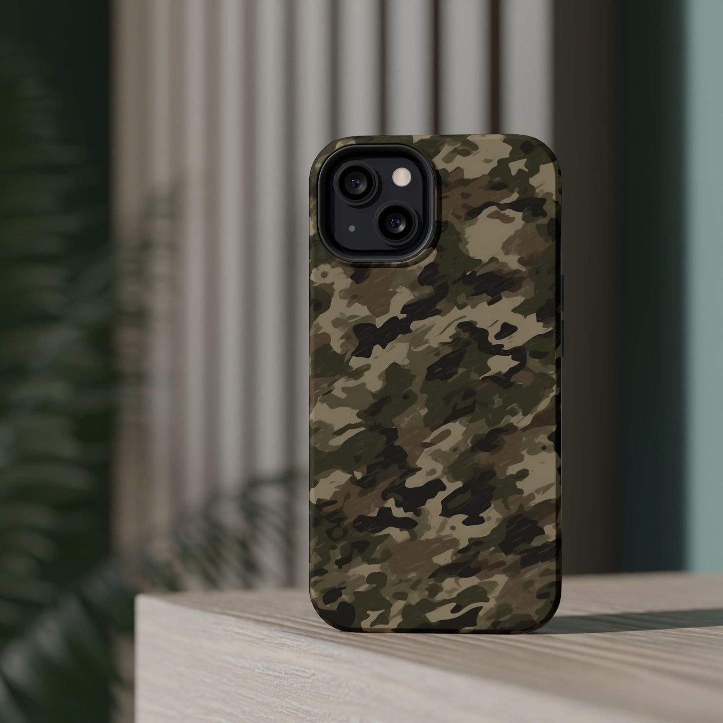 Classic Light Brown Camouflage – MagSafe iPhone Case with Rugged Elegance - BOGO Cases