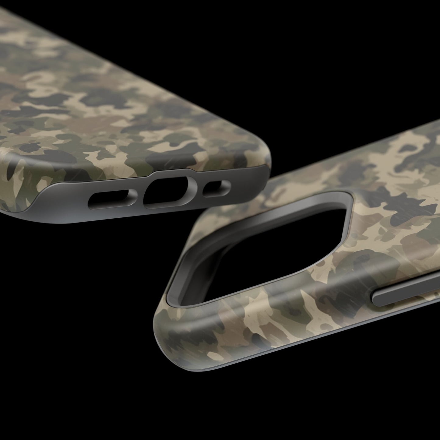 Classic Light Brown Camouflage – MagSafe iPhone Case with Rugged Elegance - BOGO Cases