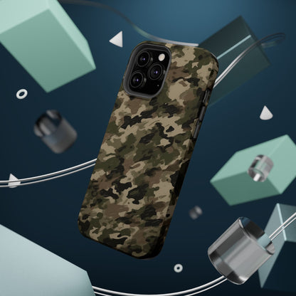 Classic Light Brown Camouflage – MagSafe iPhone Case with Rugged Elegance - BOGO Cases