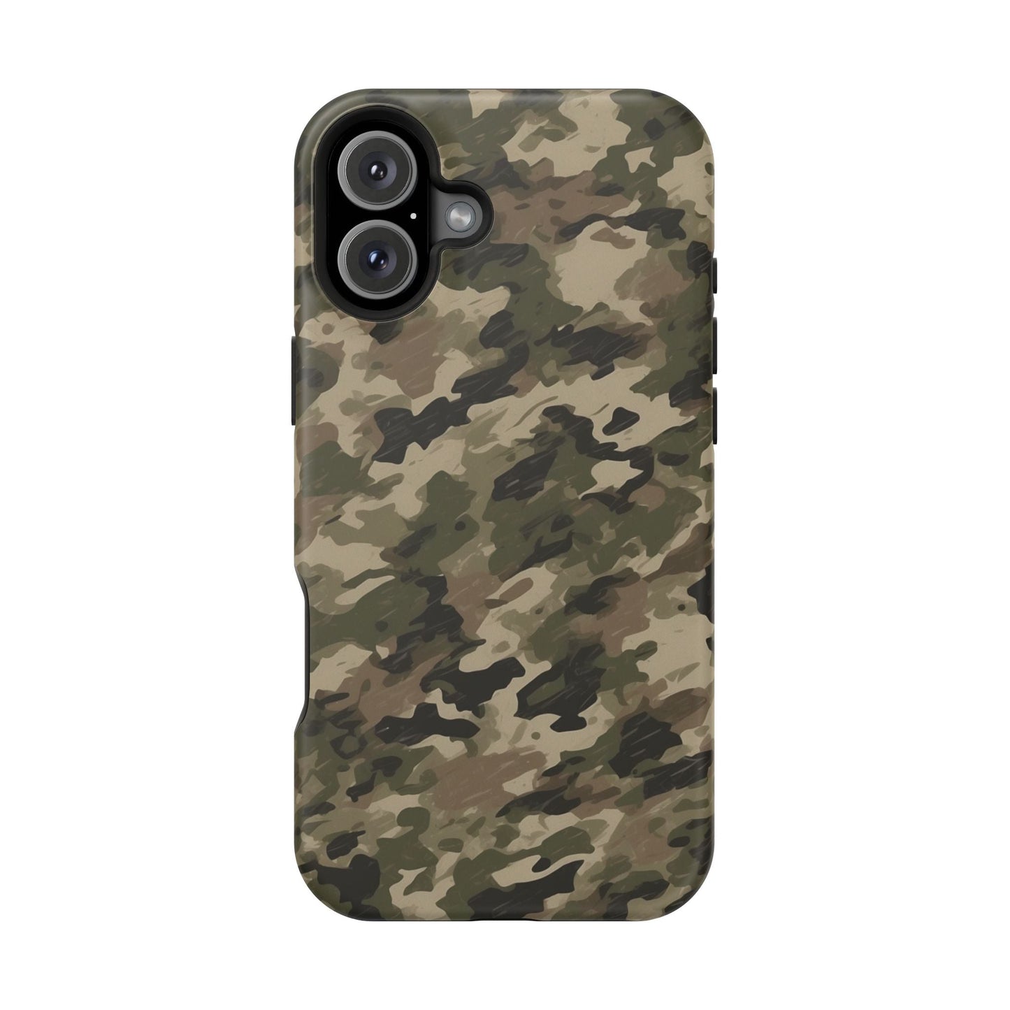 Classic Light Brown Camouflage – MagSafe iPhone Case with Rugged Elegance - BOGO Cases