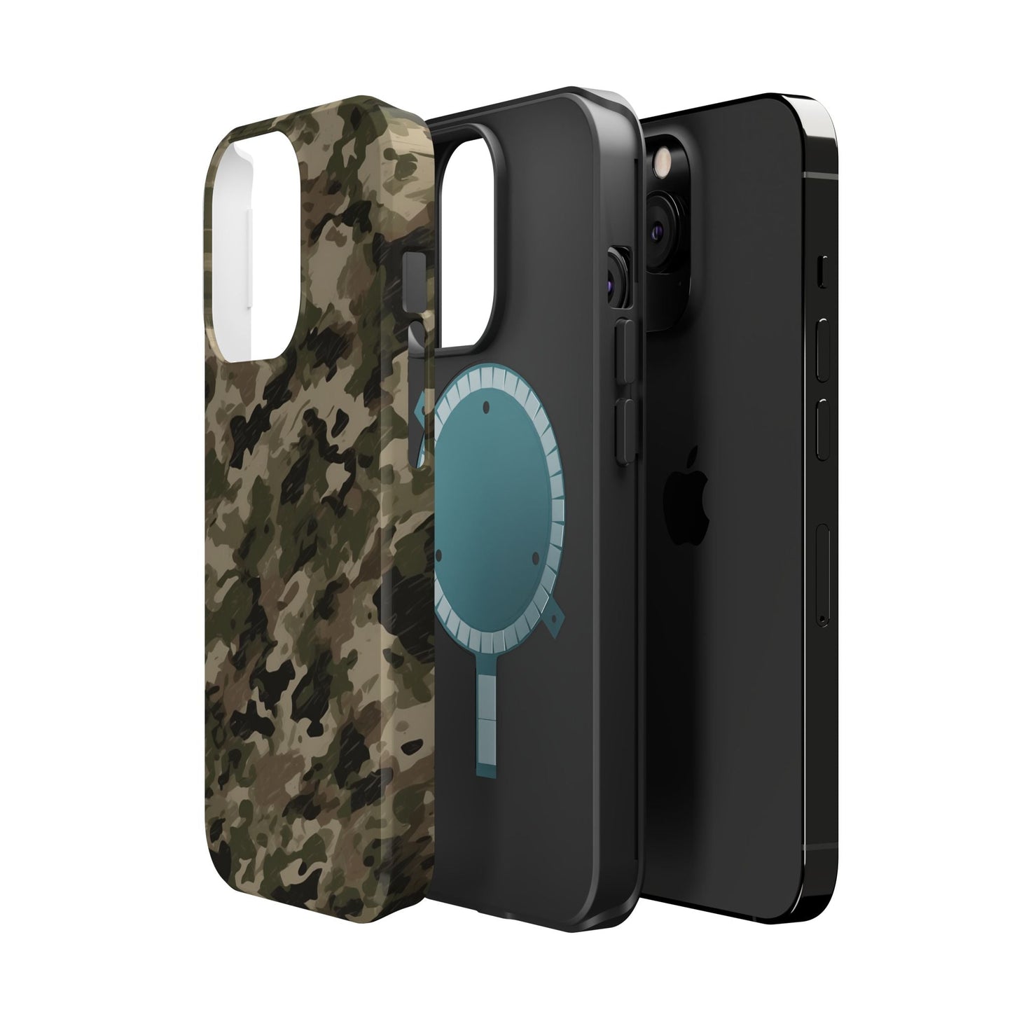 Classic Light Brown Camouflage – MagSafe iPhone Case with Rugged Elegance - BOGO Cases
