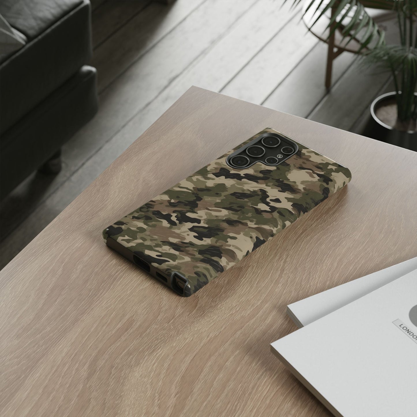 Classic Light Brown Camouflage – Premium Samsung Galaxy Case, Rugged and Stylish - BOGO Cases