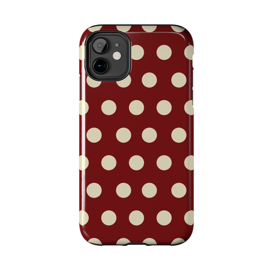 Classic Red & Cream Polka Dots - iPhone Case - BOGO Cases