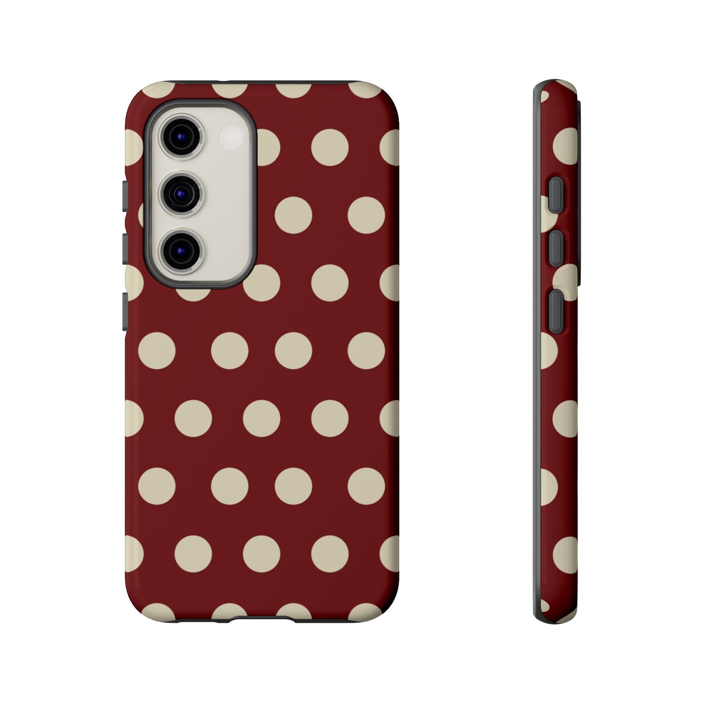 Classic Red & Cream Polka Dots - Samsung Galaxy Case - BOGO Cases