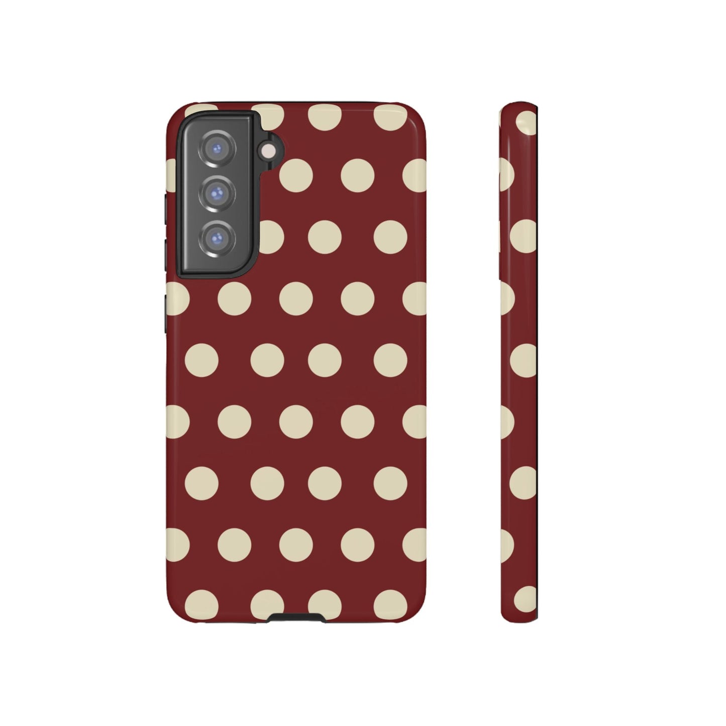 Classic Red & Cream Polka Dots - Samsung Galaxy Case - BOGO Cases