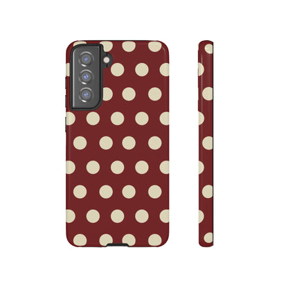 Classic Red & Cream Polka Dots - Samsung Galaxy Case - BOGO Cases
