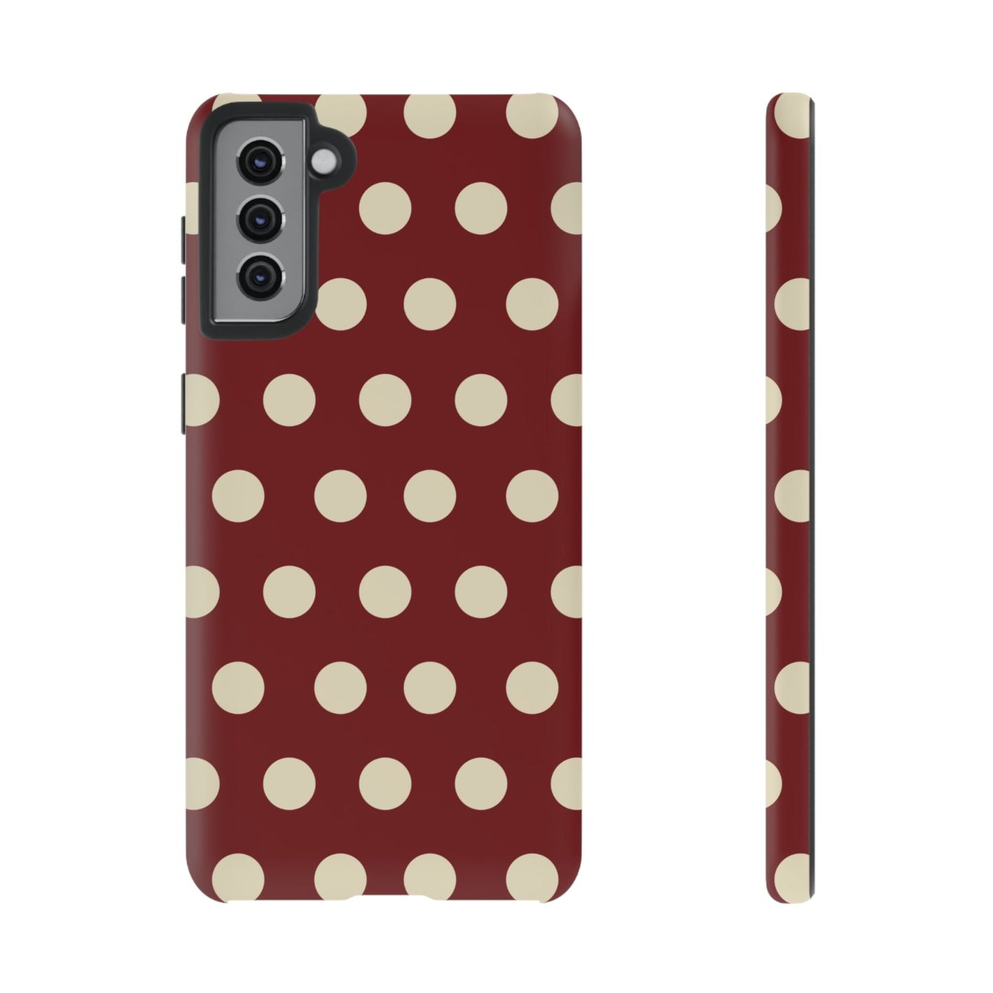 Classic Red & Cream Polka Dots - Samsung Galaxy Case - BOGO Cases