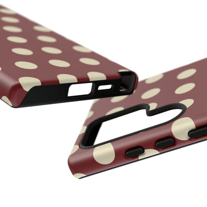 Classic Red & Cream Polka Dots - Samsung Galaxy Case - BOGO Cases