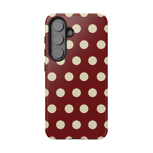 Classic Red & Cream Polka Dots - Samsung Galaxy Case - BOGO Cases