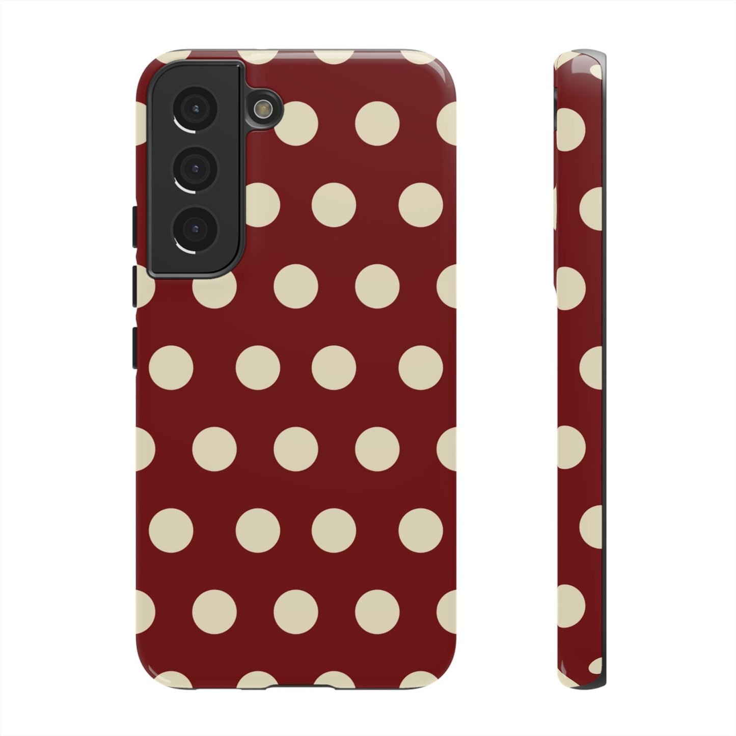 Classic Red & Cream Polka Dots - Samsung Galaxy Case - BOGO Cases