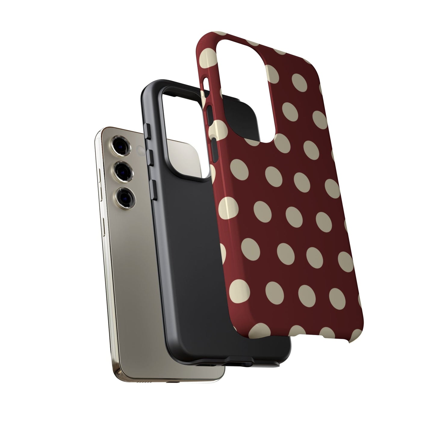 Classic Red & Cream Polka Dots - Samsung Galaxy Case - BOGO Cases