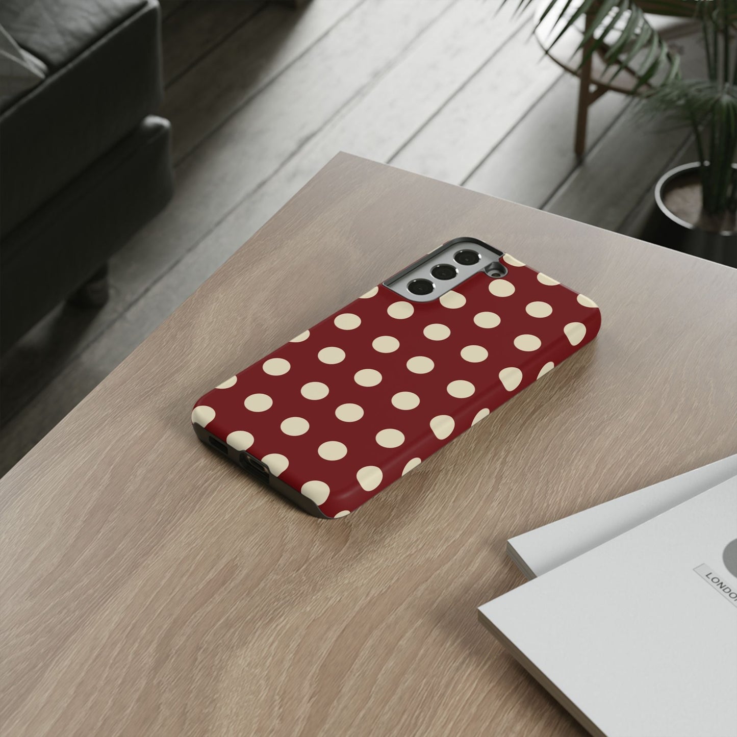 Classic Red & Cream Polka Dots - Samsung Galaxy Case - BOGO Cases