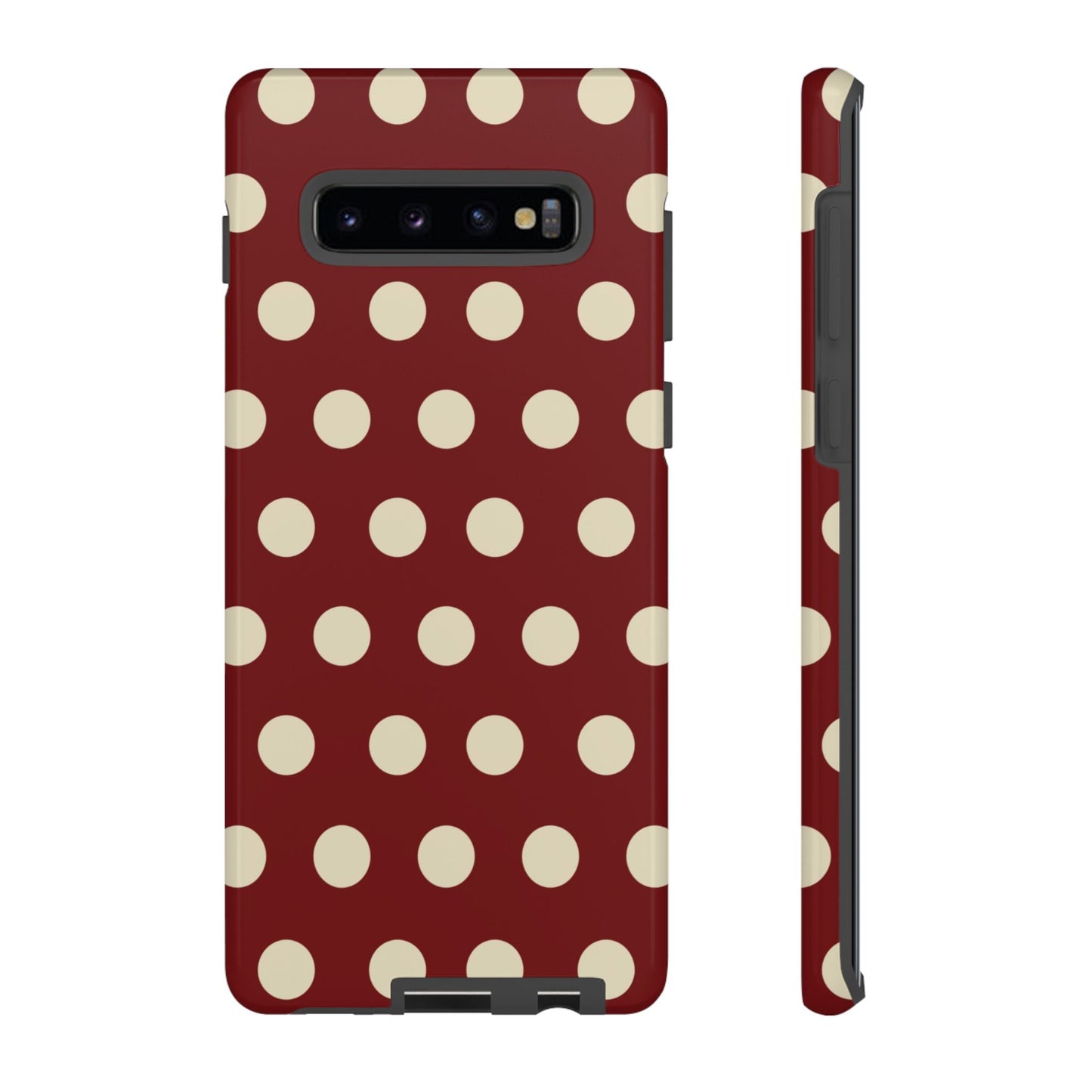 Classic Red & Cream Polka Dots - Samsung Galaxy Case - BOGO Cases