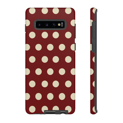 Classic Red & Cream Polka Dots - Samsung Galaxy Case - BOGO Cases