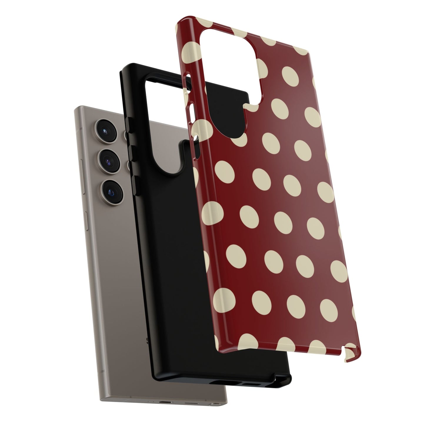 Classic Red & Cream Polka Dots - Samsung Galaxy Case - BOGO Cases