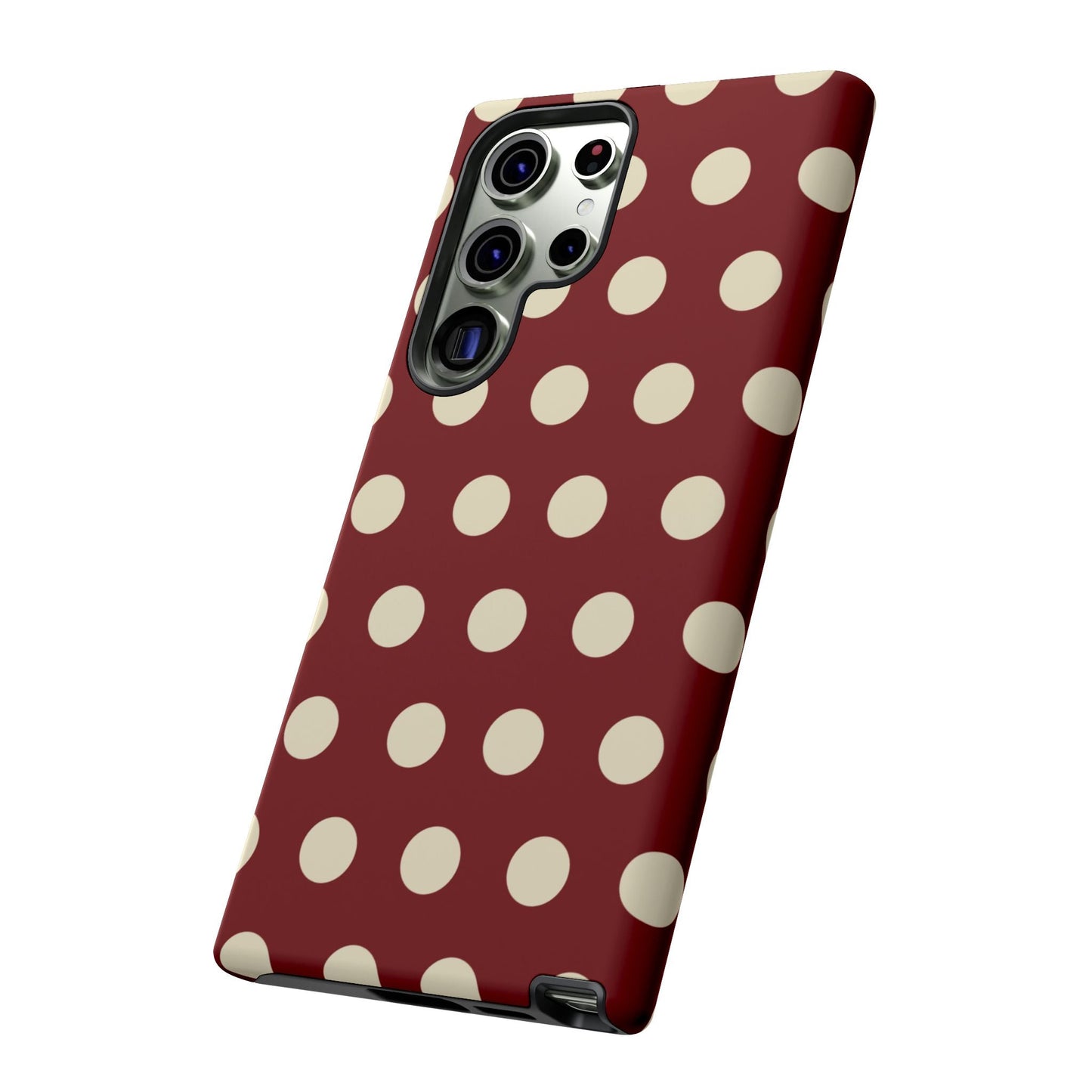 Classic Red & Cream Polka Dots - Samsung Galaxy Case - BOGO Cases