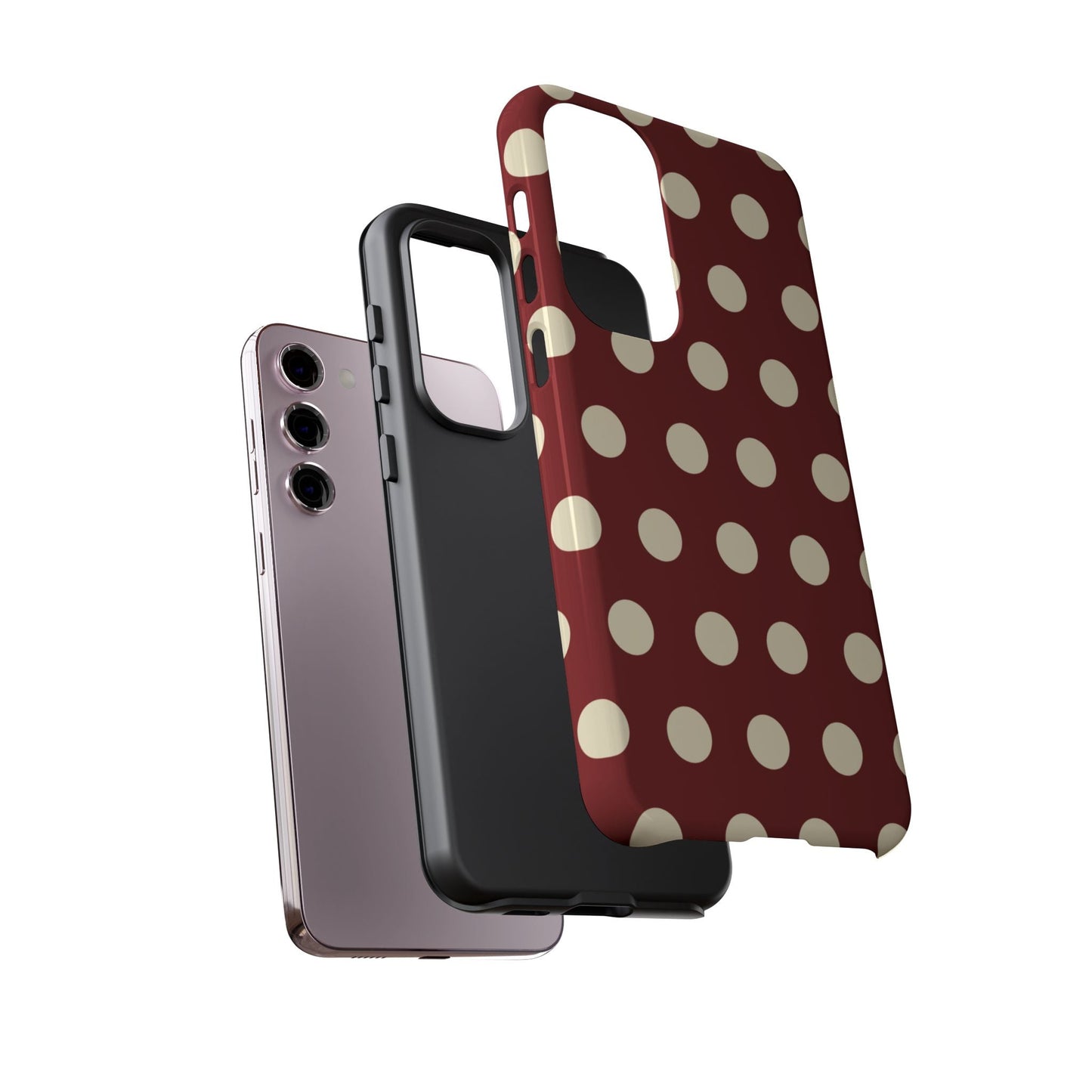 Classic Red & Cream Polka Dots - Samsung Galaxy Case - BOGO Cases