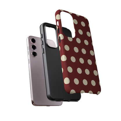 Classic Red & Cream Polka Dots - Samsung Galaxy Case - BOGO Cases