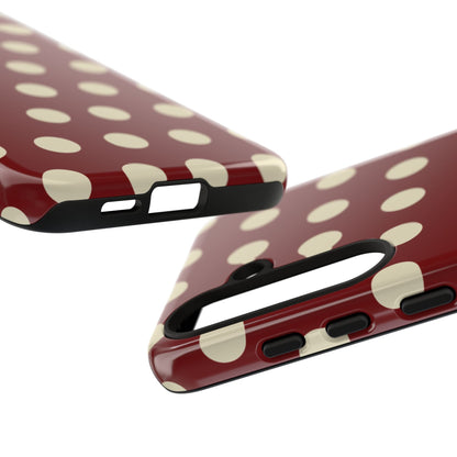 Classic Red & Cream Polka Dots - Samsung Galaxy Case - BOGO Cases