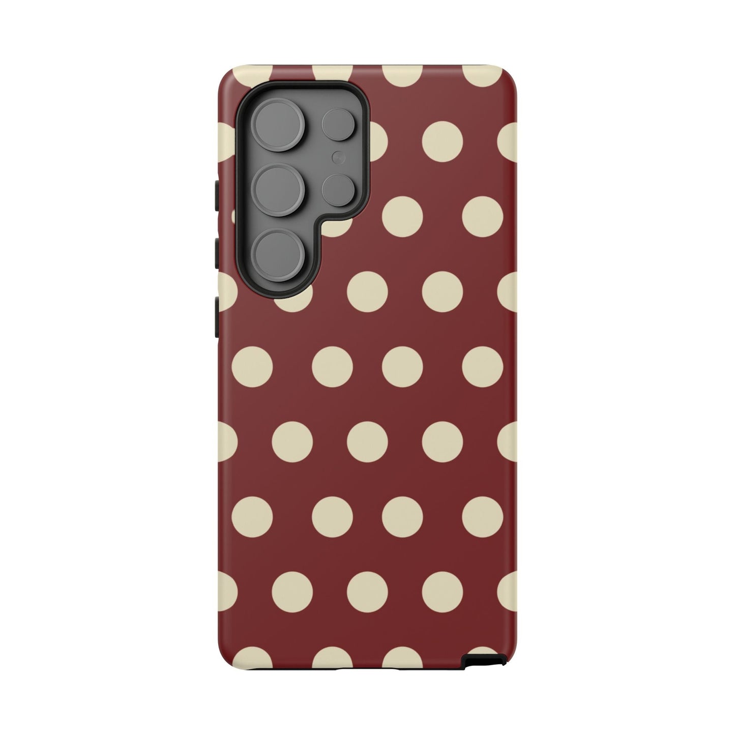 Classic Red & Cream Polka Dots - Samsung Galaxy Case - BOGO Cases