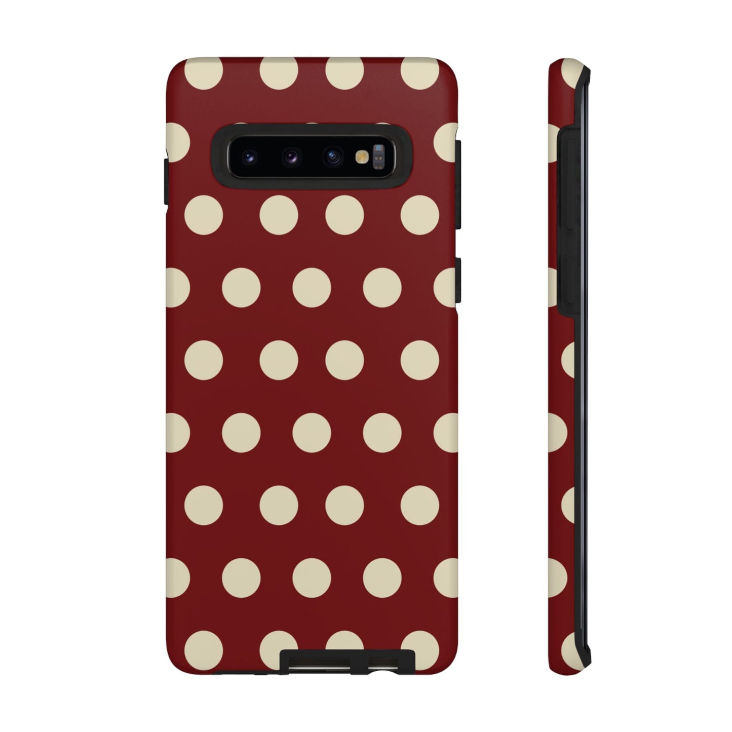 Classic Red & Cream Polka Dots - Samsung Galaxy Case - BOGO Cases