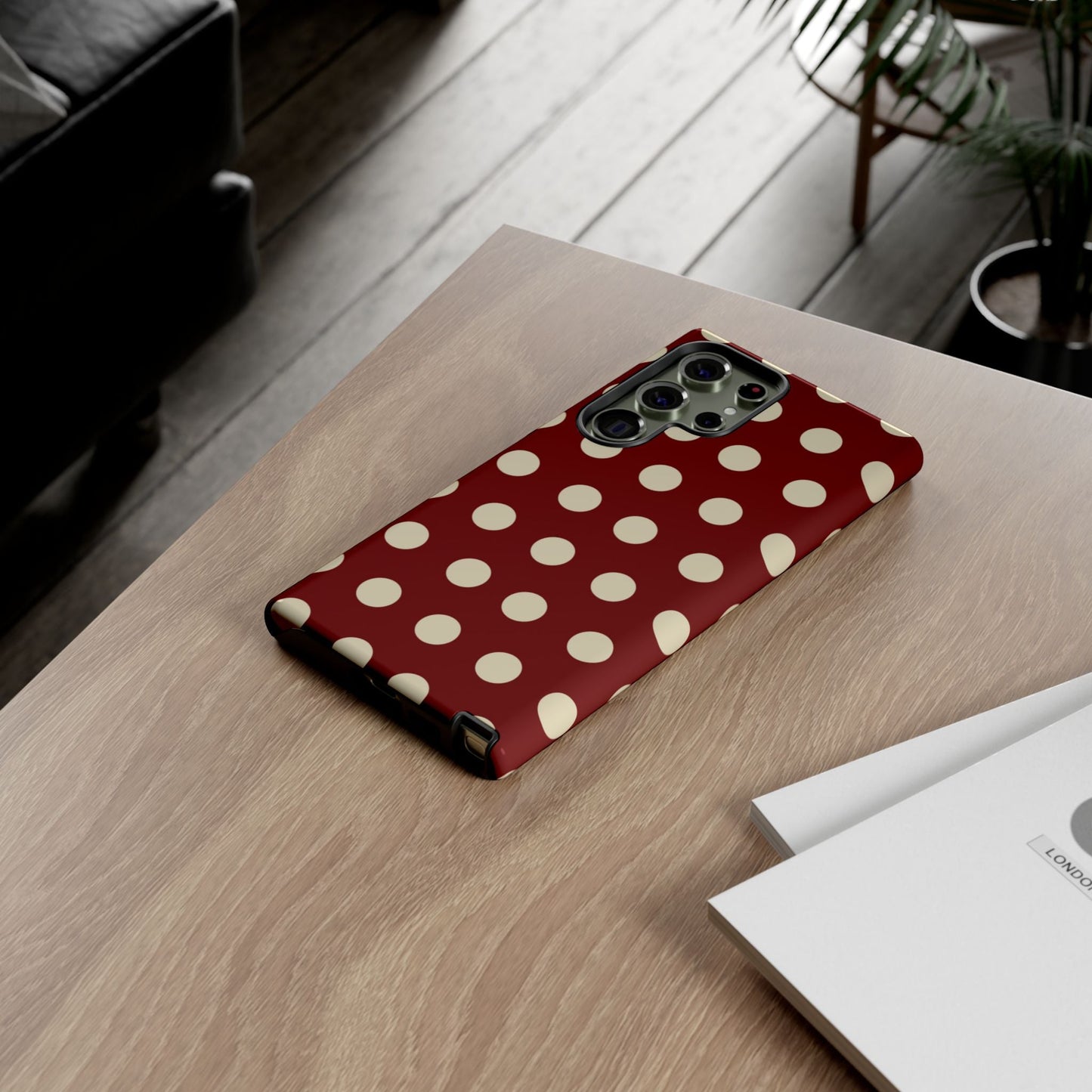 Classic Red & Cream Polka Dots - Samsung Galaxy Case - BOGO Cases