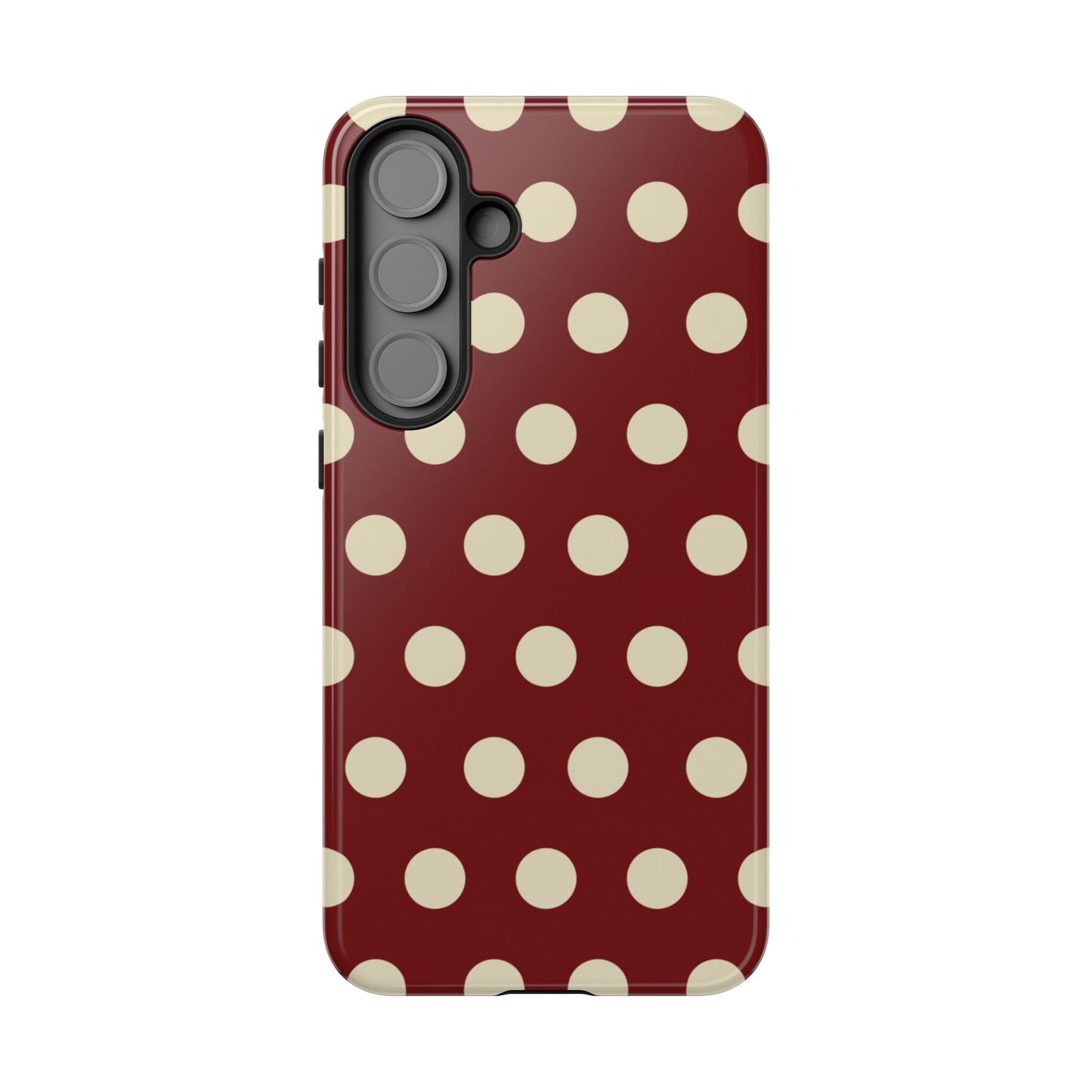 Classic Red & Cream Polka Dots - Samsung Galaxy Case - BOGO Cases