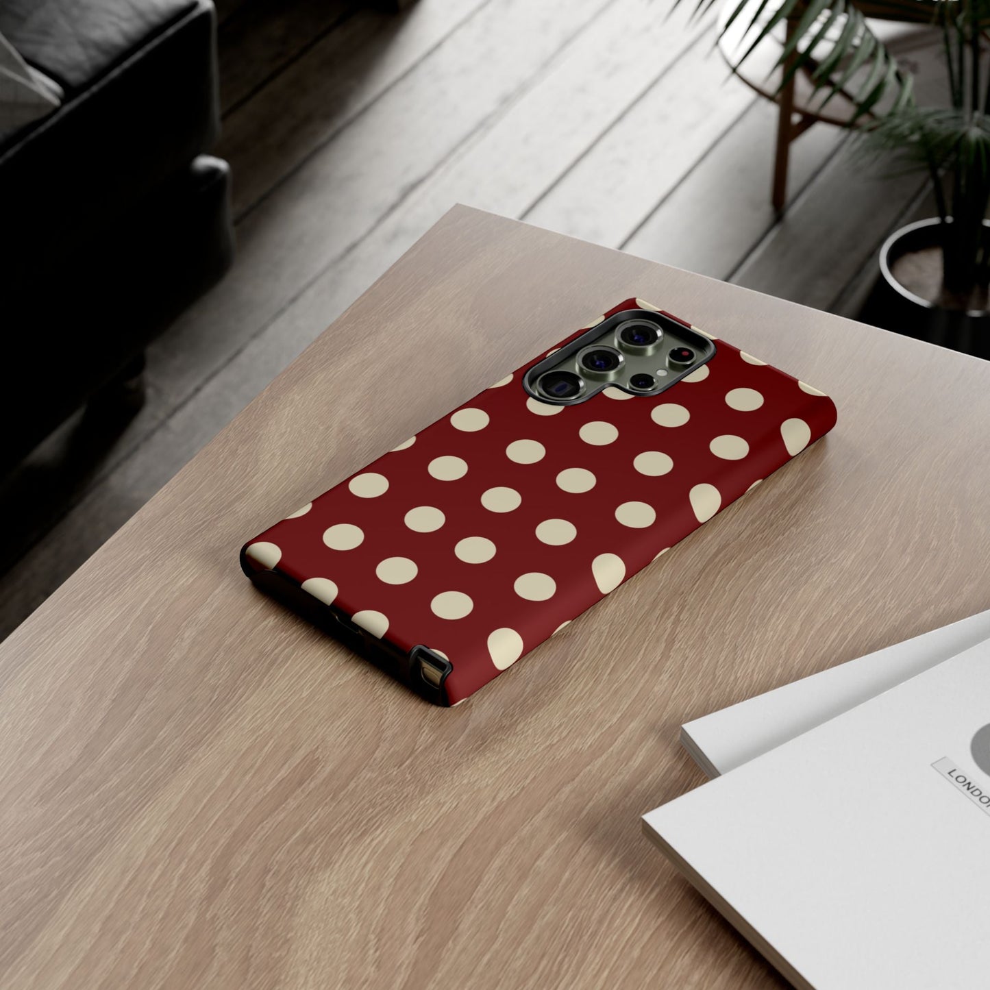 Classic Red & Cream Polka Dots - Samsung Galaxy Case - BOGO Cases