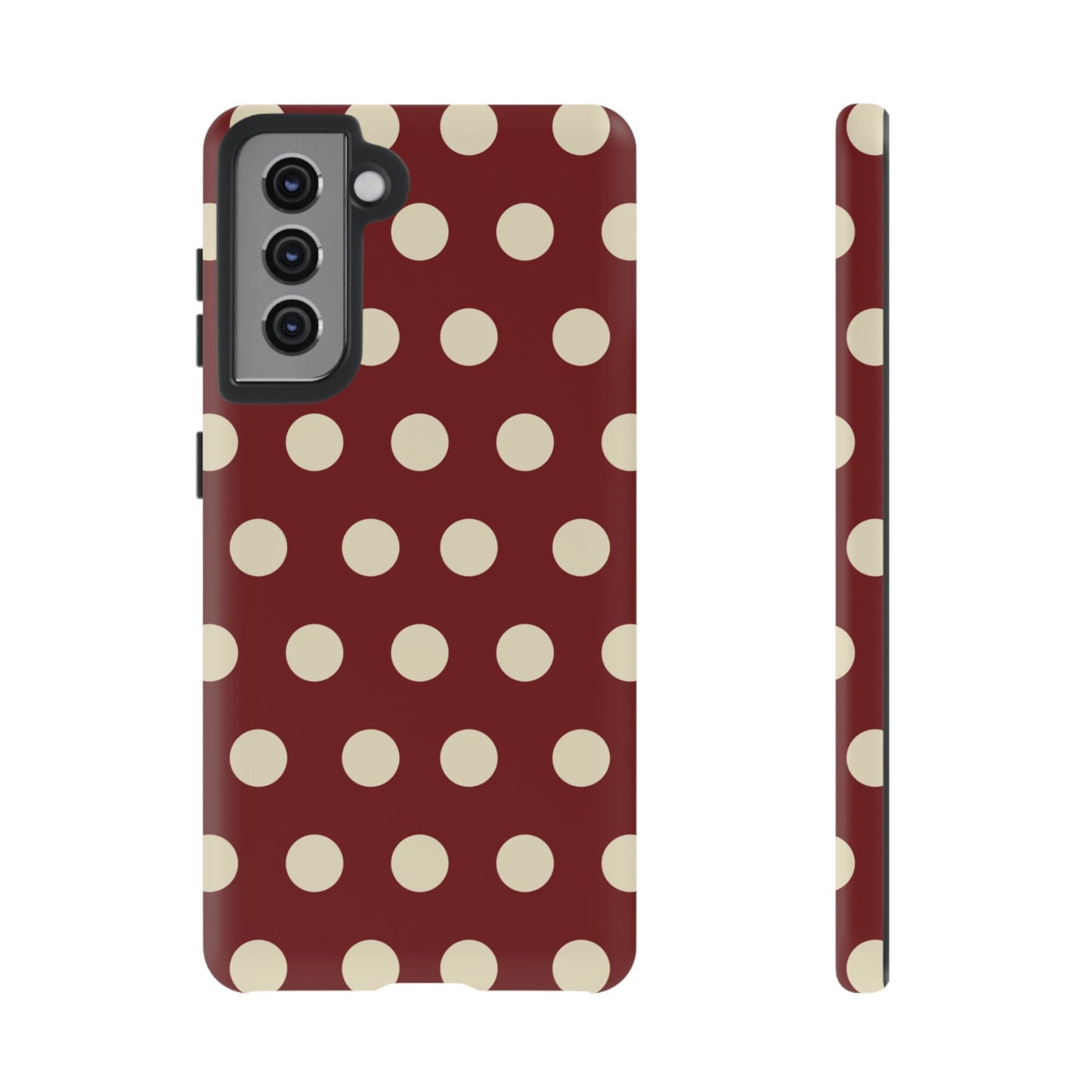 Classic Red & Cream Polka Dots - Samsung Galaxy Case - BOGO Cases
