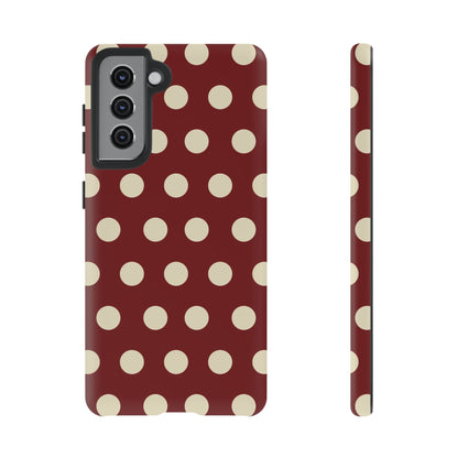 Classic Red & Cream Polka Dots - Samsung Galaxy Case - BOGO Cases