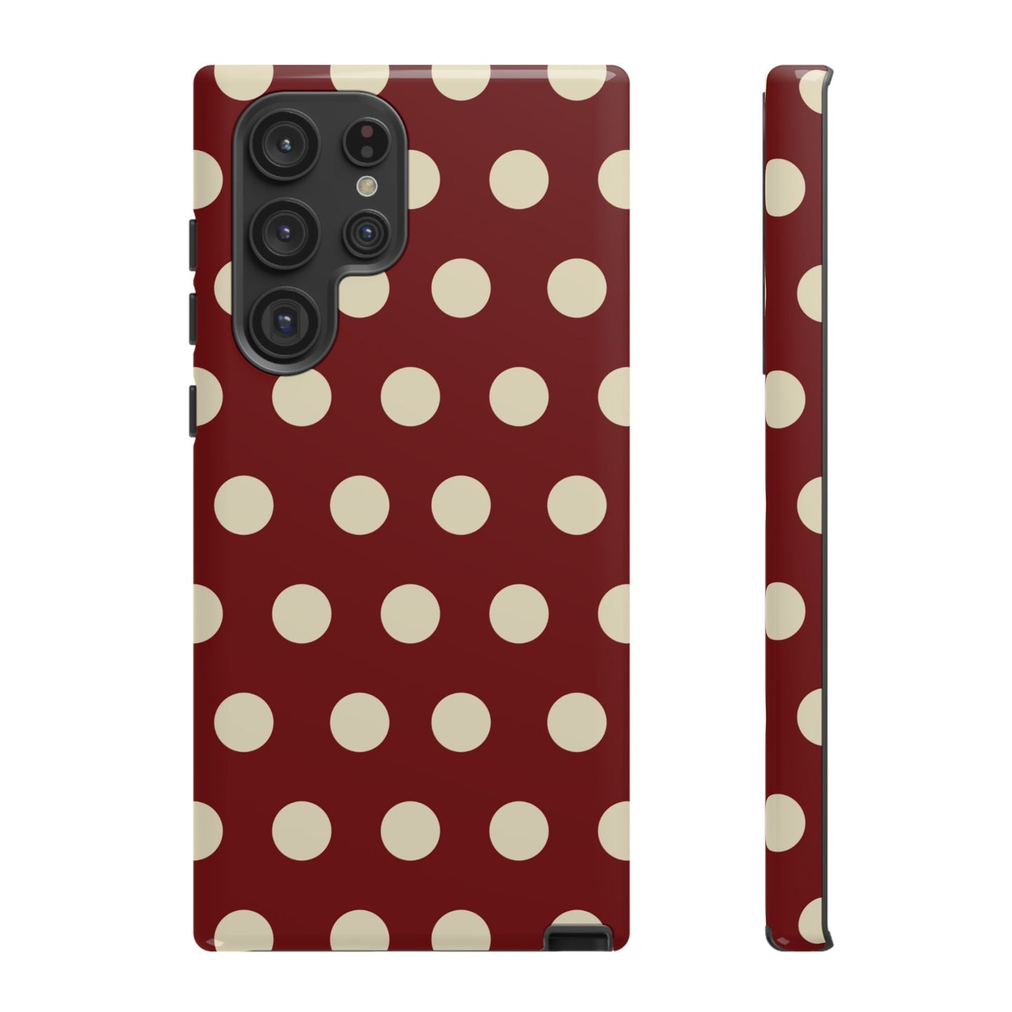 Classic Red & Cream Polka Dots - Samsung Galaxy Case - BOGO Cases