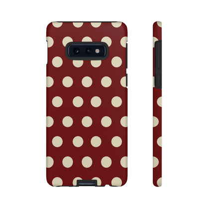Classic Red & Cream Polka Dots - Samsung Galaxy Case - BOGO Cases