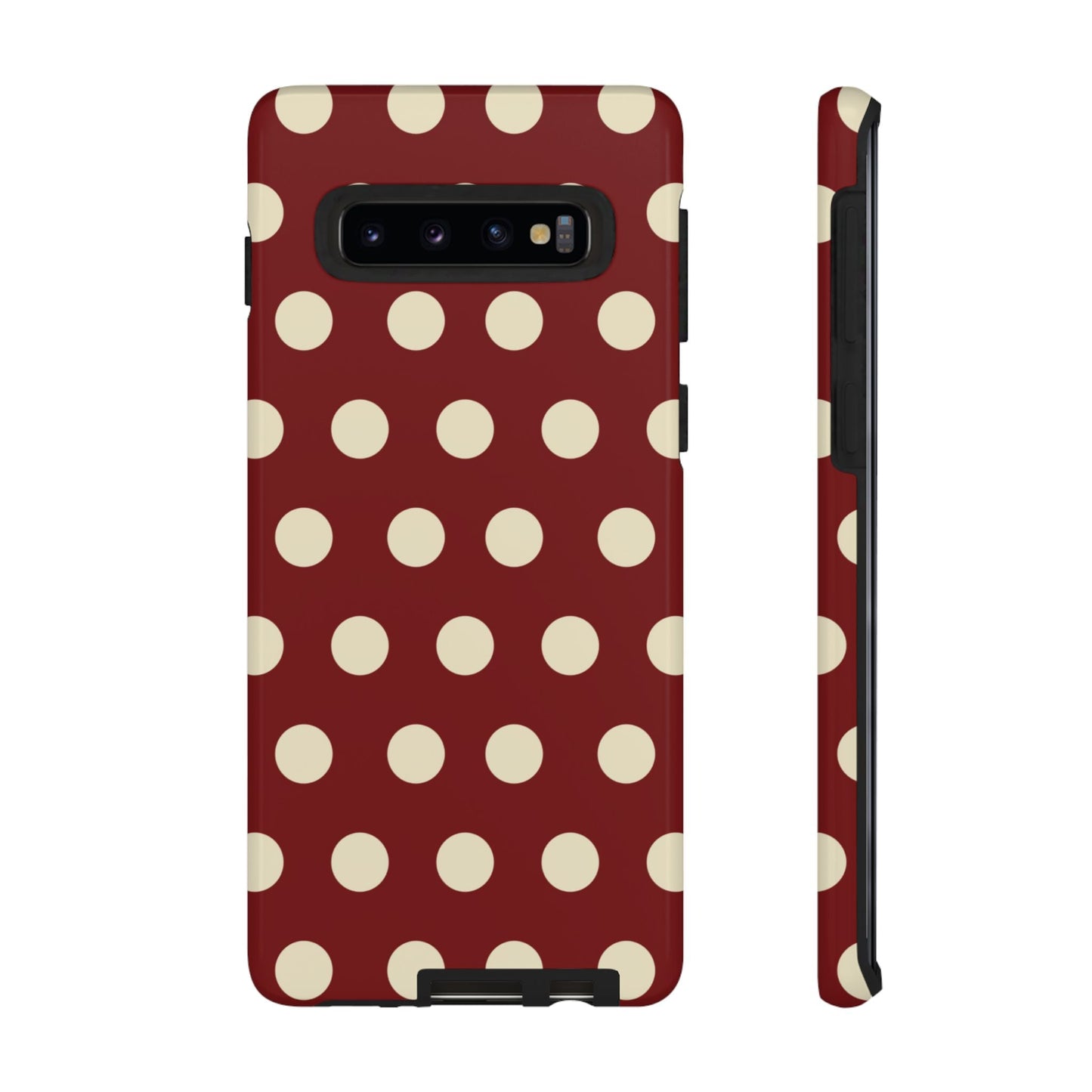 Classic Red & Cream Polka Dots - Samsung Galaxy Case - BOGO Cases