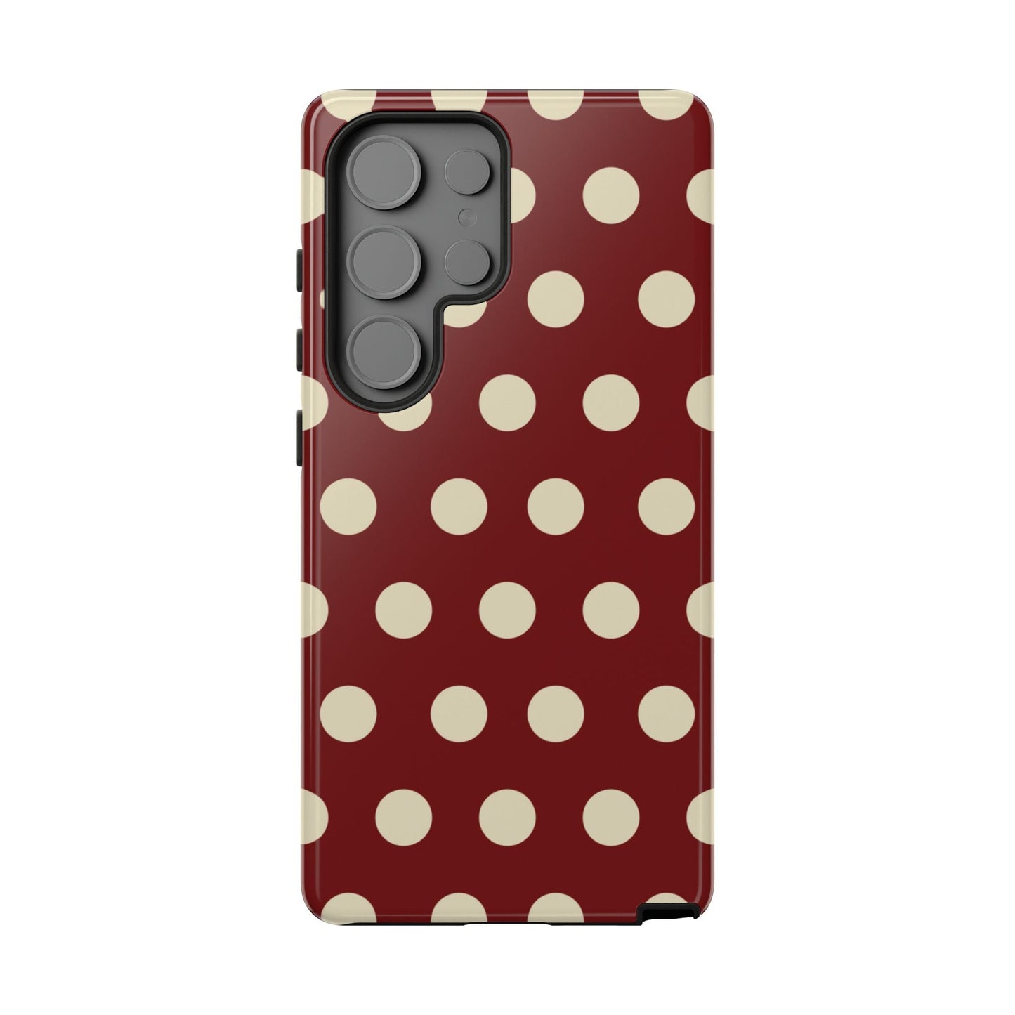 Classic Red & Cream Polka Dots - Samsung Galaxy Case - BOGO Cases