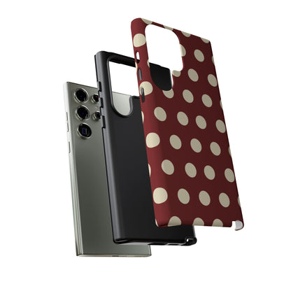Classic Red & Cream Polka Dots - Samsung Galaxy Case - BOGO Cases