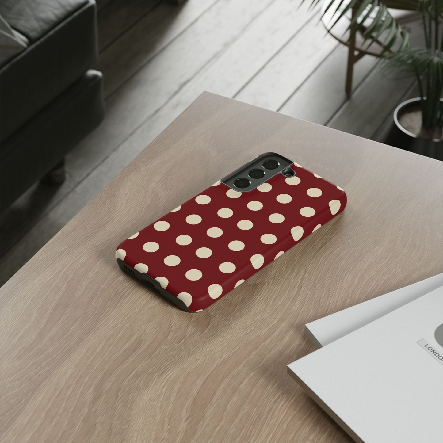 Classic Red & Cream Polka Dots - Samsung Galaxy Case - BOGO Cases
