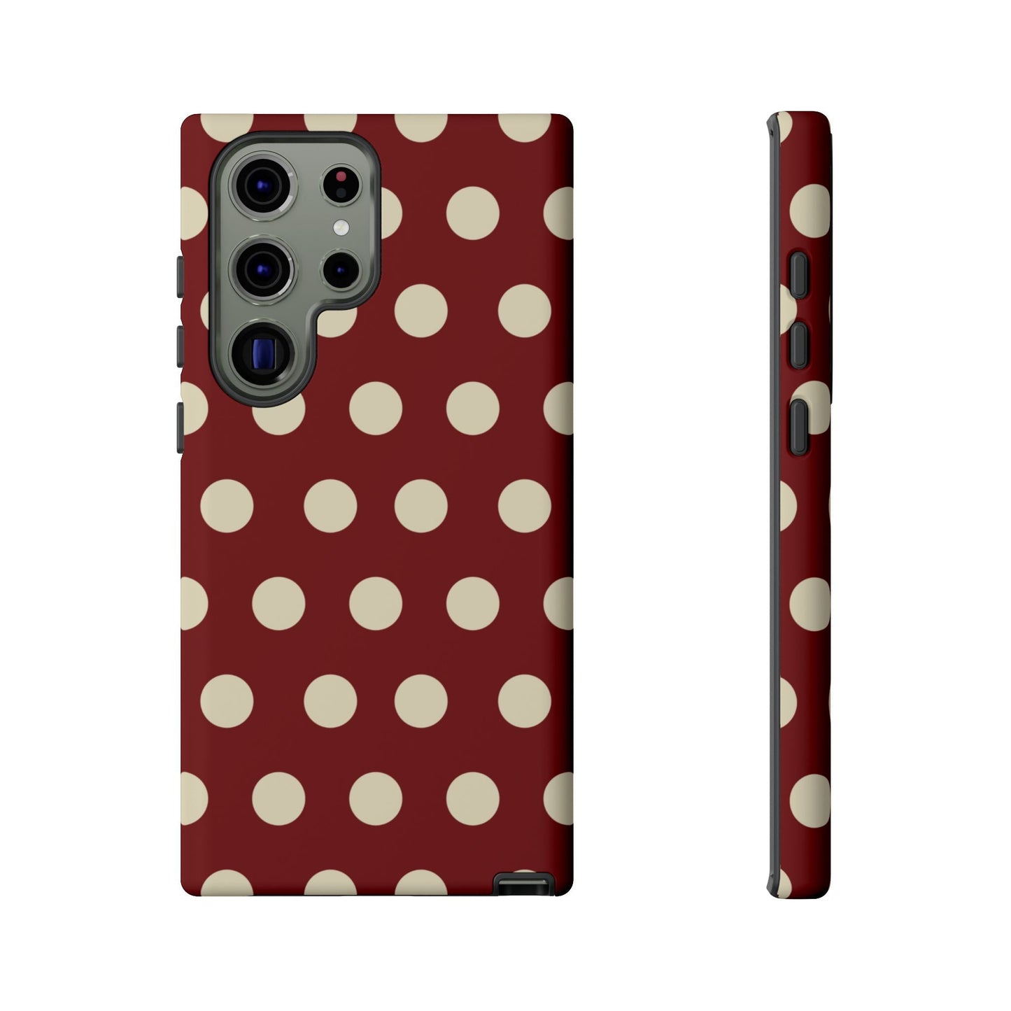 Classic Red & Cream Polka Dots - Samsung Galaxy Case - BOGO Cases