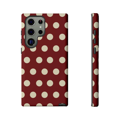 Classic Red & Cream Polka Dots - Samsung Galaxy Case - BOGO Cases