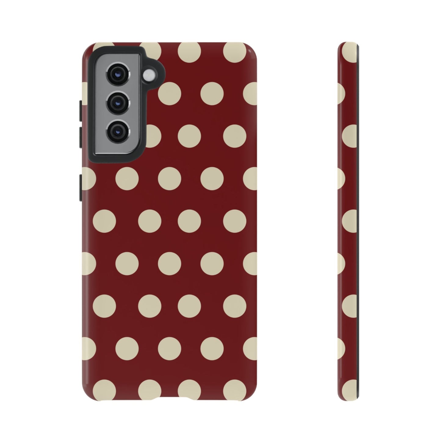 Classic Red & Cream Polka Dots - Samsung Galaxy Case - BOGO Cases