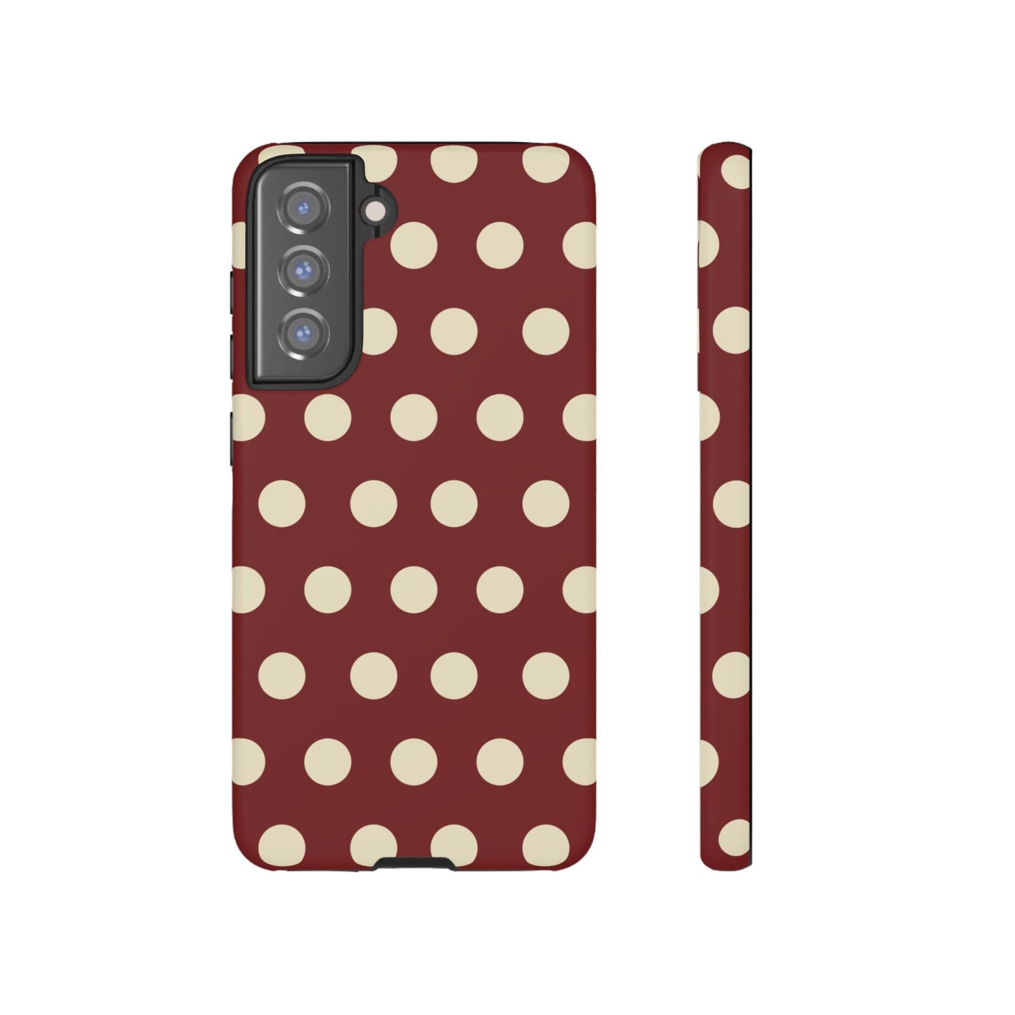 Classic Red & Cream Polka Dots - Samsung Galaxy Case - BOGO Cases