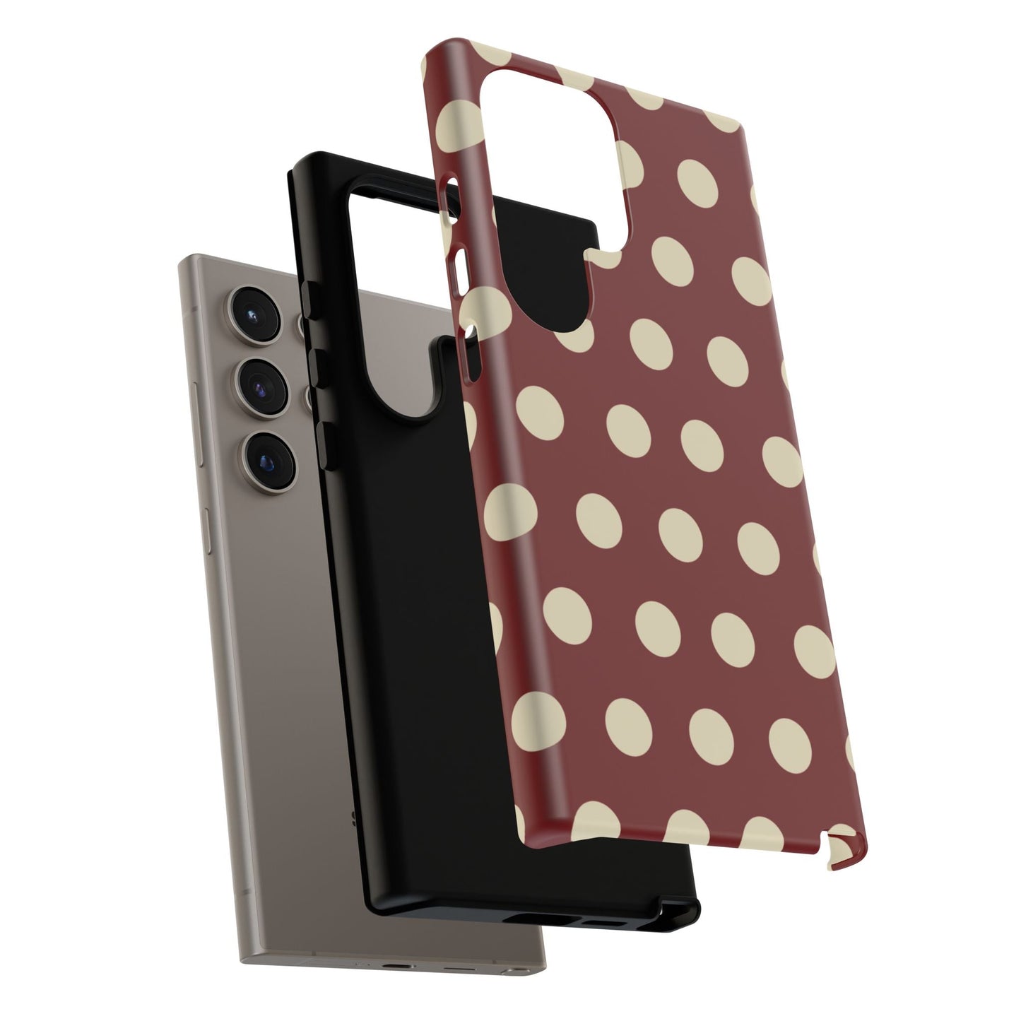 Classic Red & Cream Polka Dots - Samsung Galaxy Case - BOGO Cases