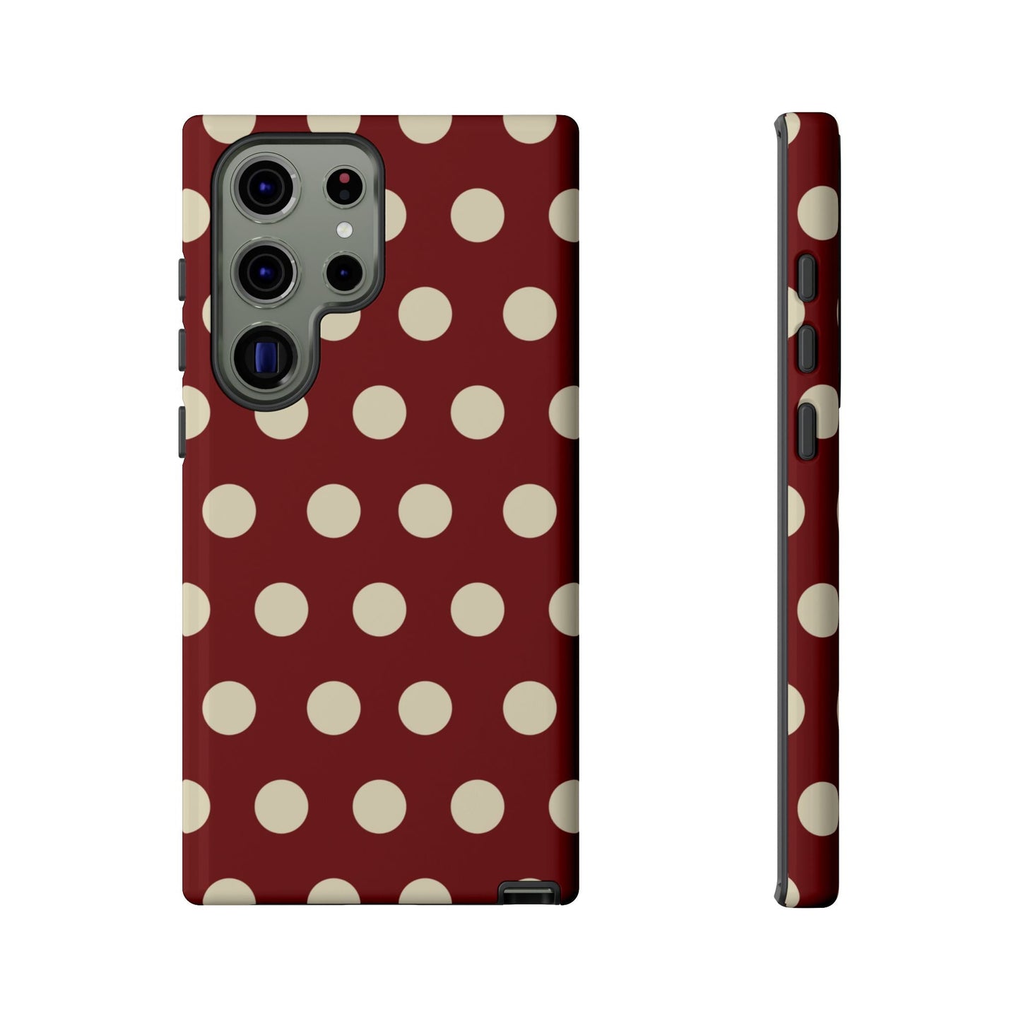 Classic Red & Cream Polka Dots - Samsung Galaxy Case - BOGO Cases
