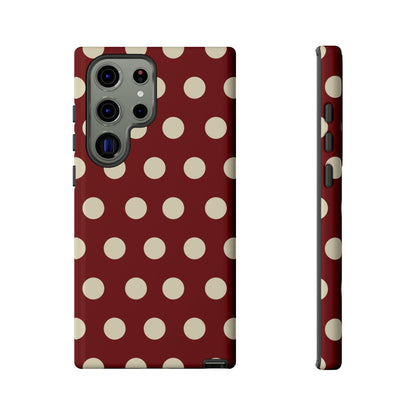 Classic Red & Cream Polka Dots - Samsung Galaxy Case - BOGO Cases