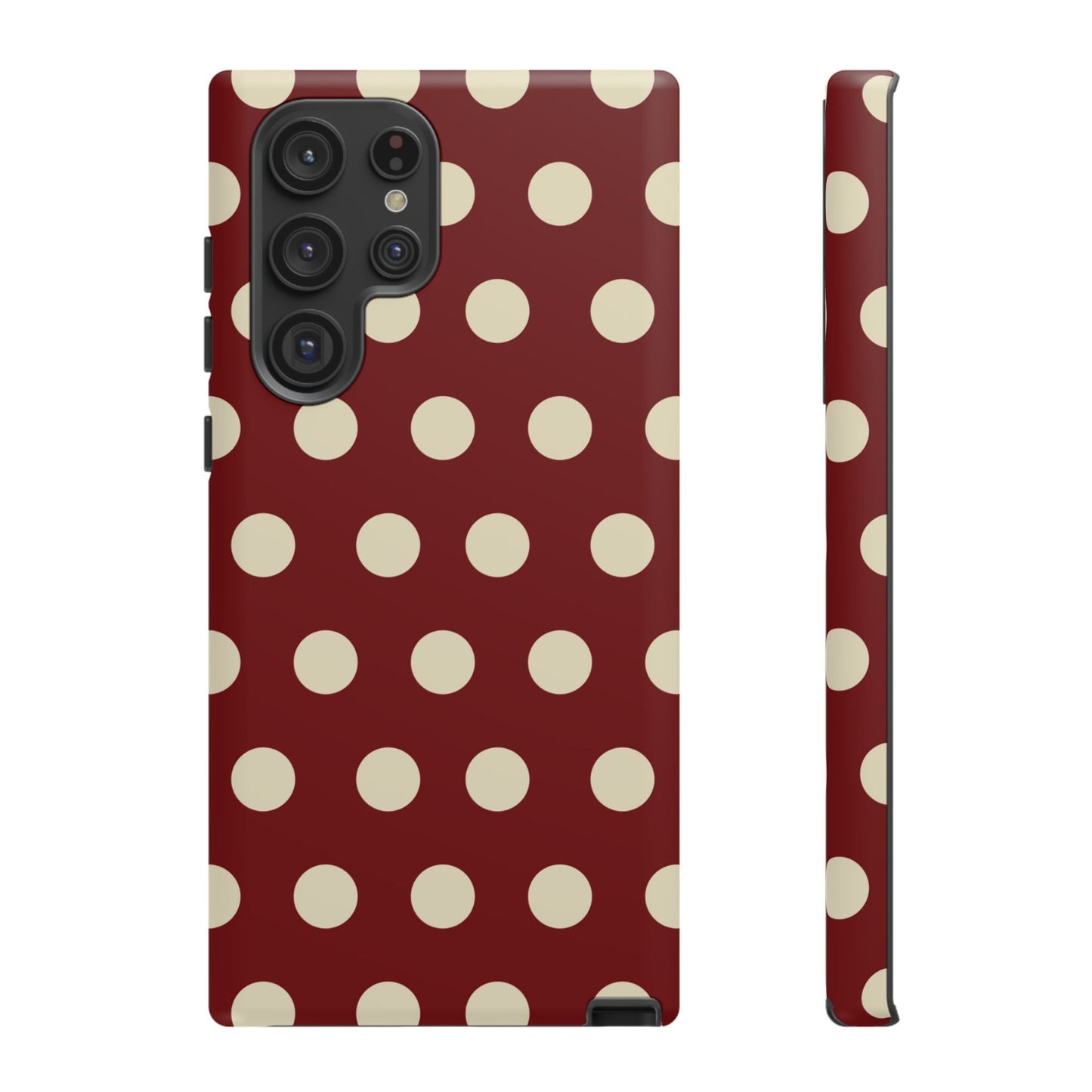 Classic Red & Cream Polka Dots - Samsung Galaxy Case - BOGO Cases