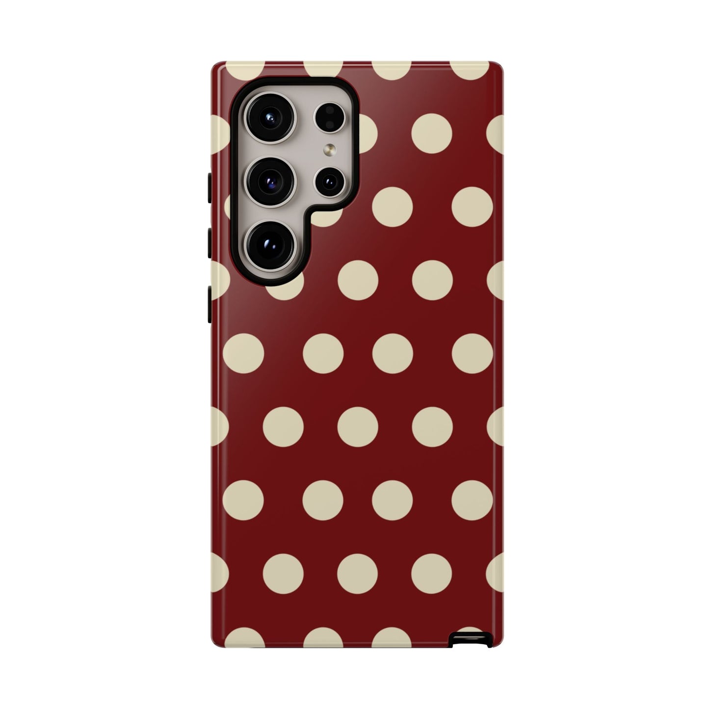 Classic Red & Cream Polka Dots - Samsung Galaxy Case - BOGO Cases