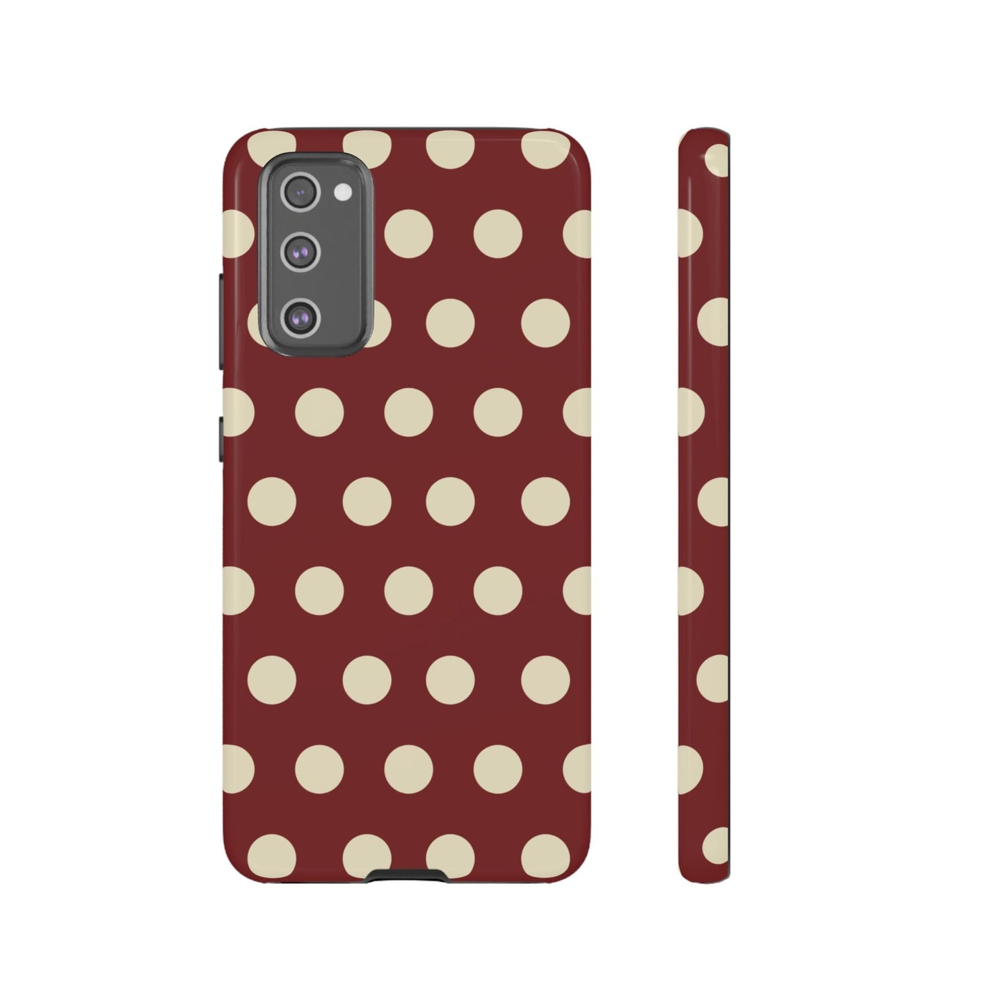 Classic Red & Cream Polka Dots - Samsung Galaxy Case - BOGO Cases