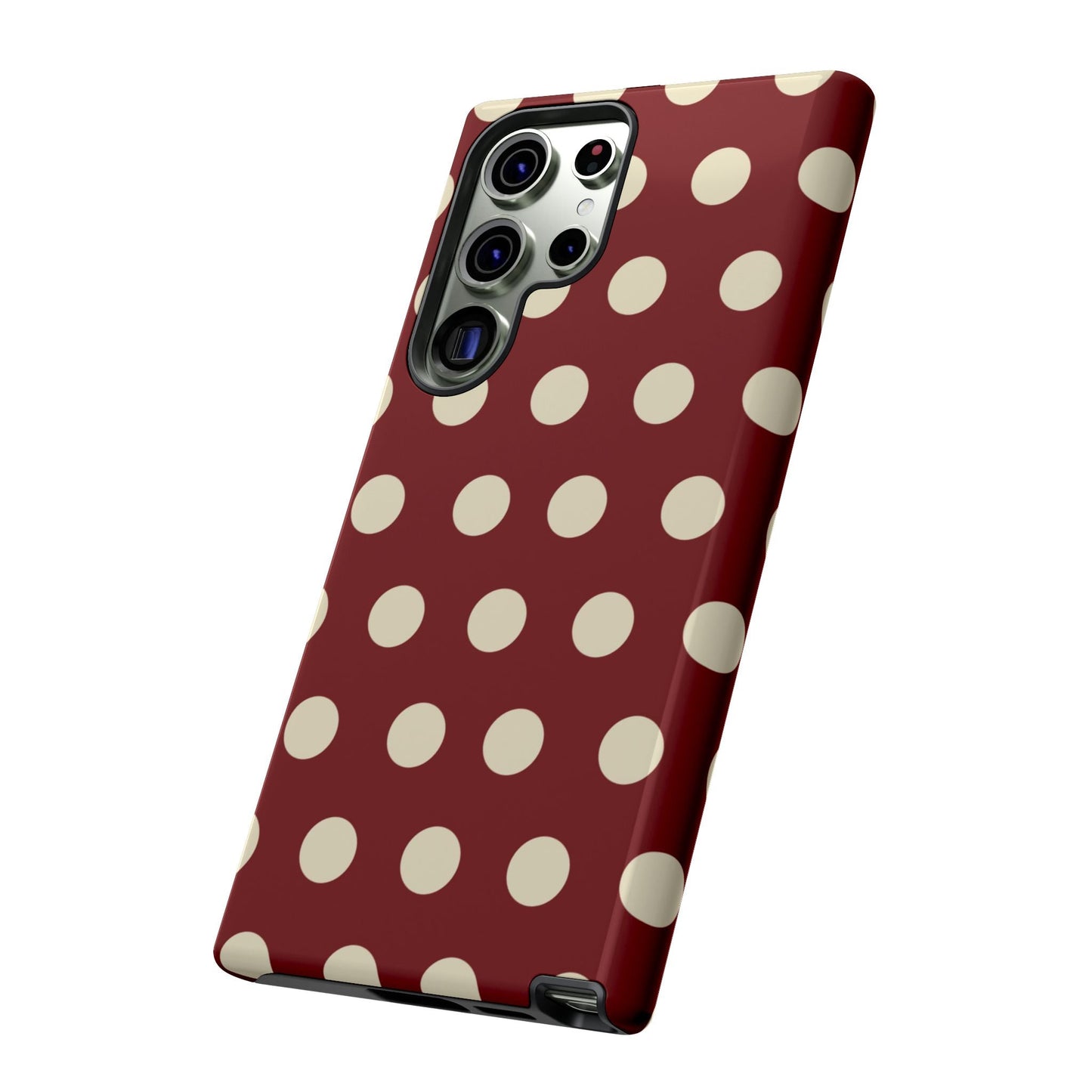 Classic Red & Cream Polka Dots - Samsung Galaxy Case - BOGO Cases