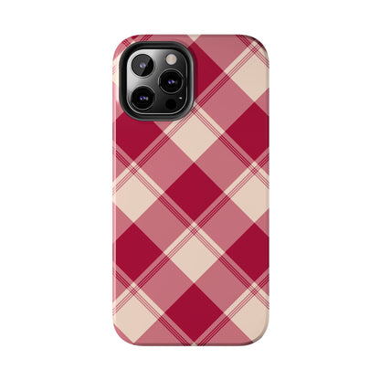 Classic Red Plaid iPhone Case – Cozy and Durable - BOGO Cases
