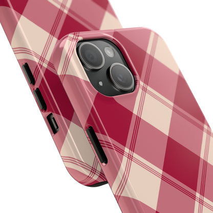 Classic Red Plaid iPhone Case – Cozy and Durable - BOGO Cases